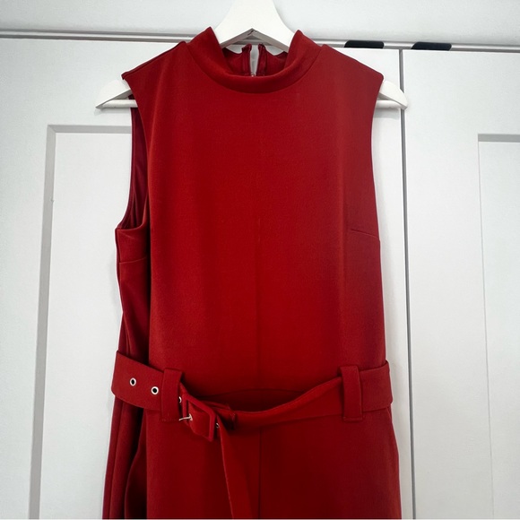 NWT Rust Color Express Belted Jumpsuit - Picture 2 of 6